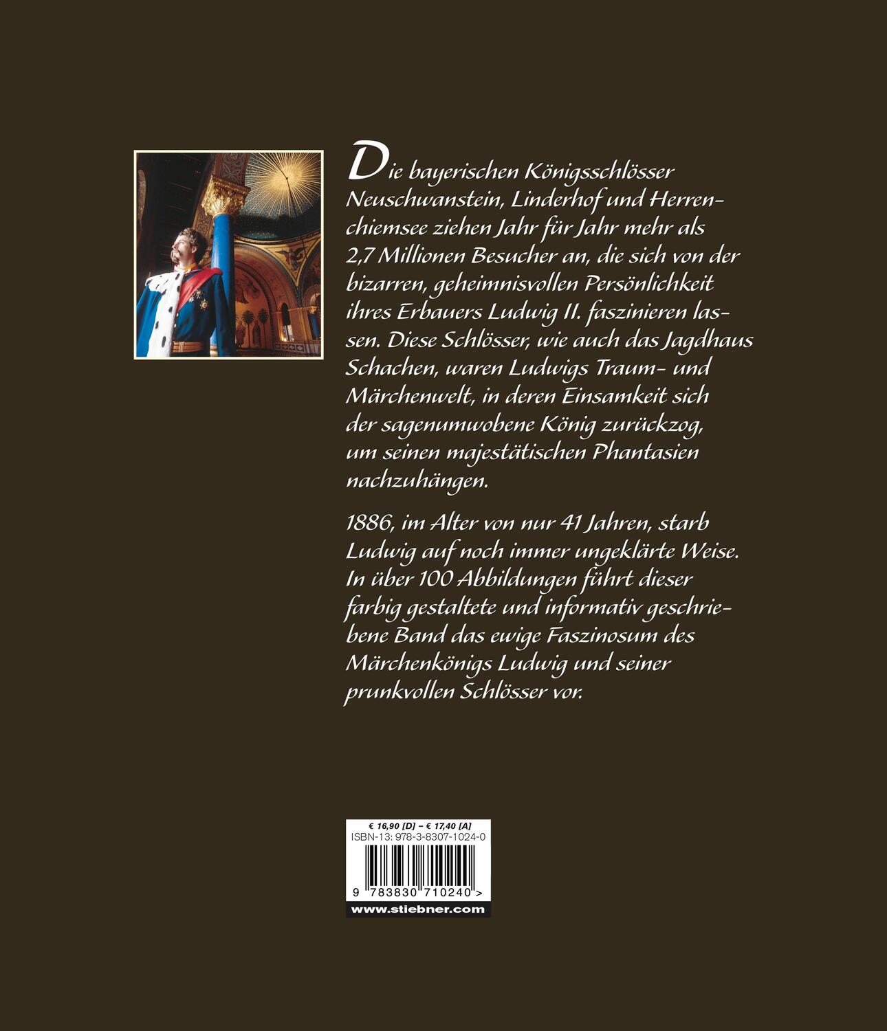 Rückseite: 9783830710240 | Ludwig II. und seine Schlösser | Ludwig Merkle | Buch | 112 S. | 2001