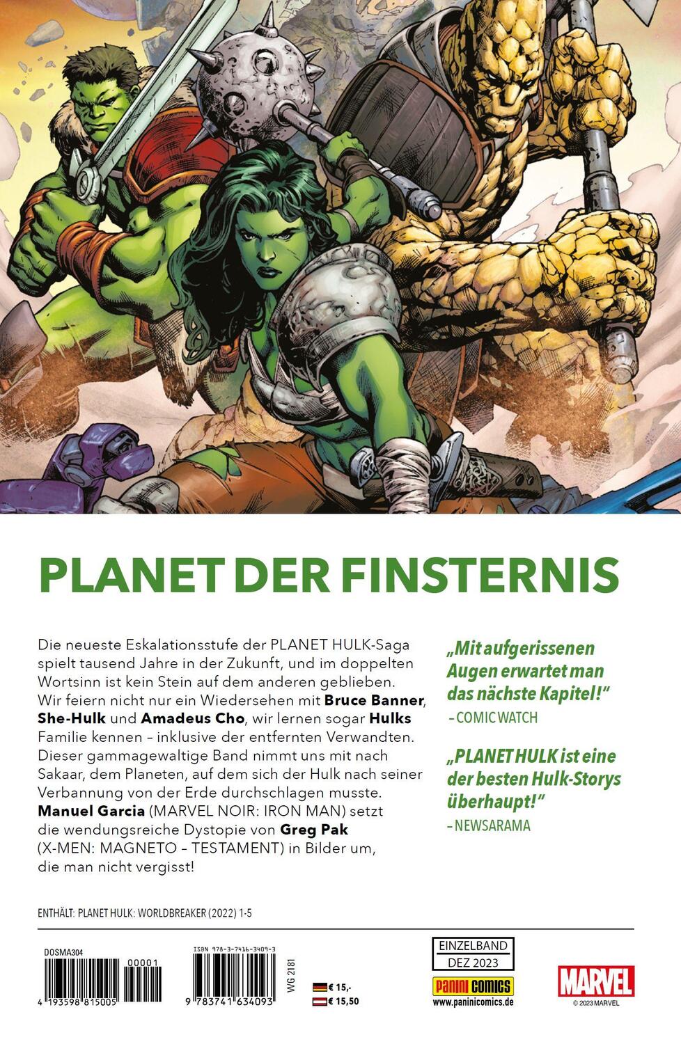 Rückseite: 9783741634093 | Planet Hulk: Weltenbrecher | Greg Pak (u. a.) | Taschenbuch | 120 S.