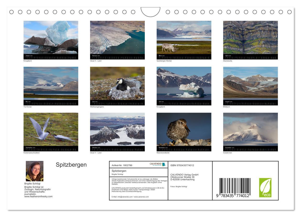 Bild: 9783435774012 | Spitzbergen (Wandkalender 2025 DIN A4 quer), CALVENDO Monatskalender