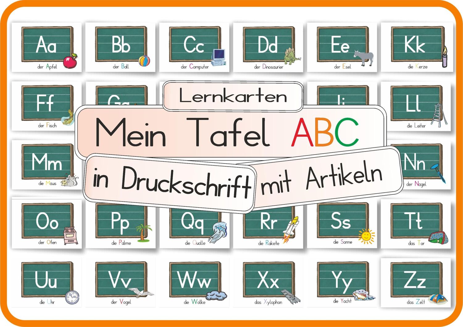 Cover: 4262416630301 | Mein Tafel ABC in Druckschrift mit Artikeln | Helga Momm | Stück