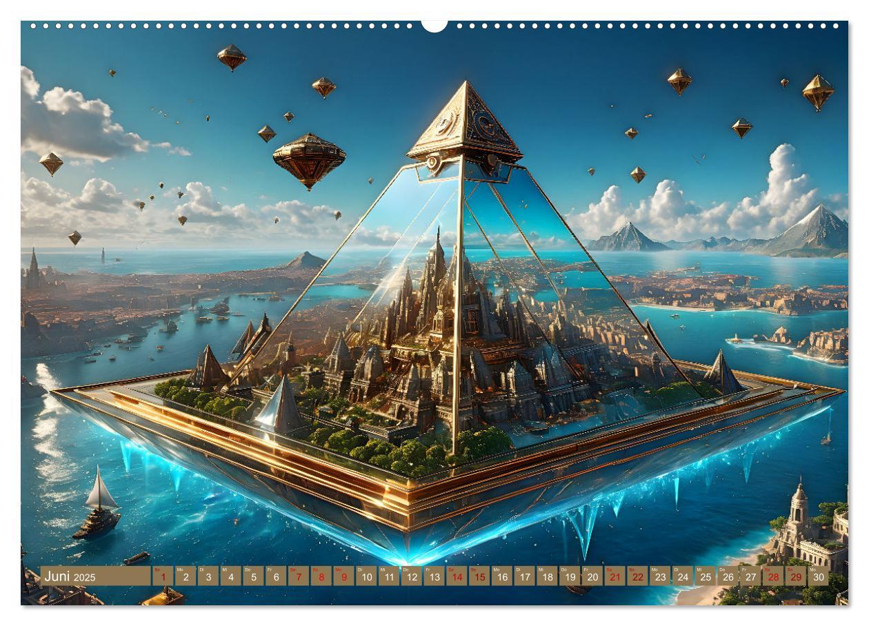 Bild: 9783457179833 | Steampunk Pyramidenwelt (Wandkalender 2025 DIN A2 quer), CALVENDO...