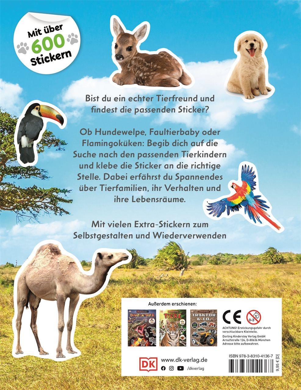 Rückseite: 9783831041367 | Sticker-Lexikon. Tierkinder | Taschenbuch | Mein Sticker-Lexikon