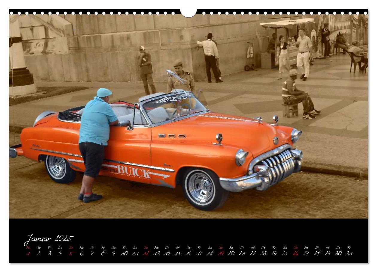 Bild: 9783435828630 | Kuba und die Oldtimer (Wandkalender 2025 DIN A3 quer), CALVENDO...