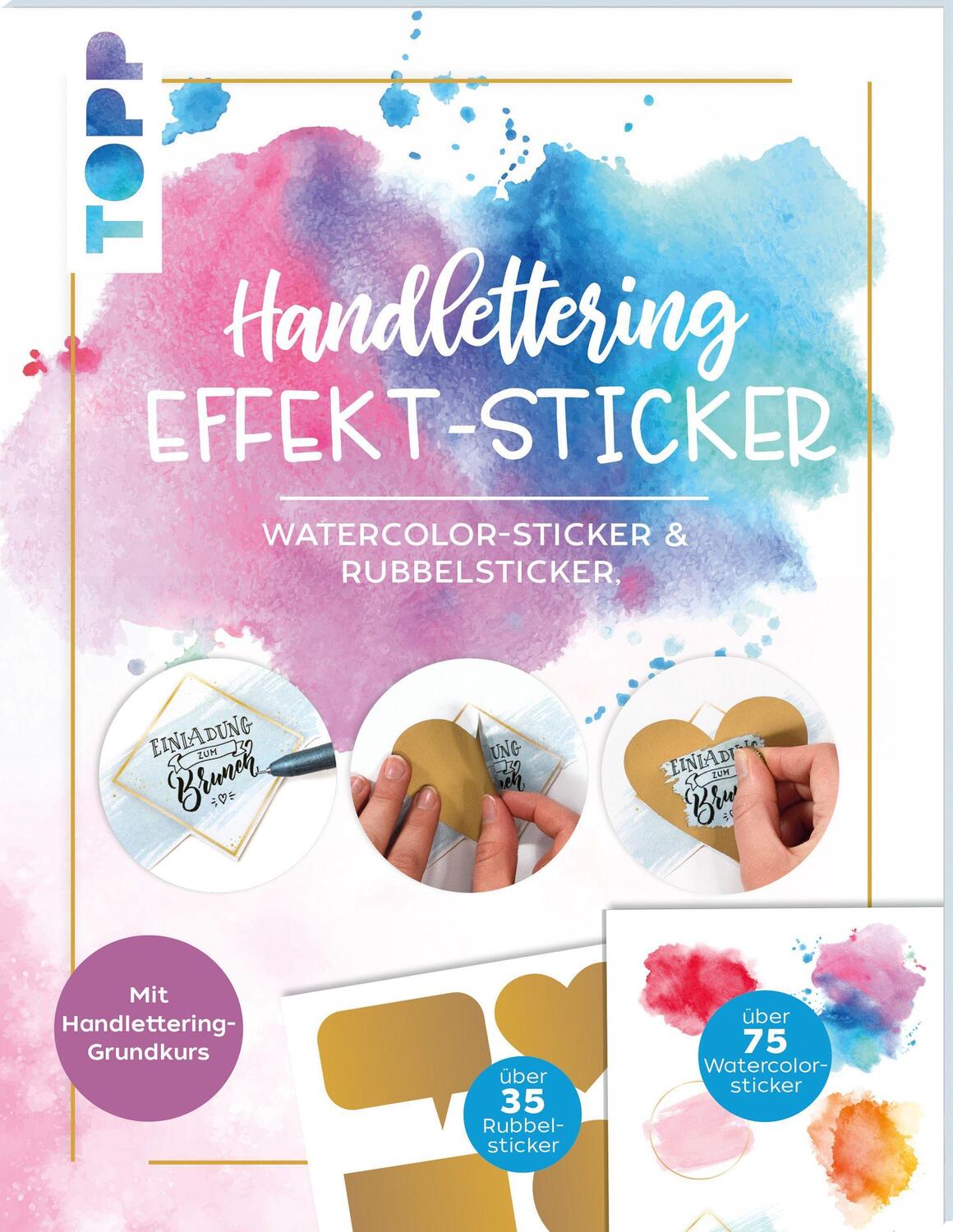Cover: 9783772449833 | Handlettering Effekt-Stickerbuch | Ludmila Blum (u. a.) | Taschenbuch