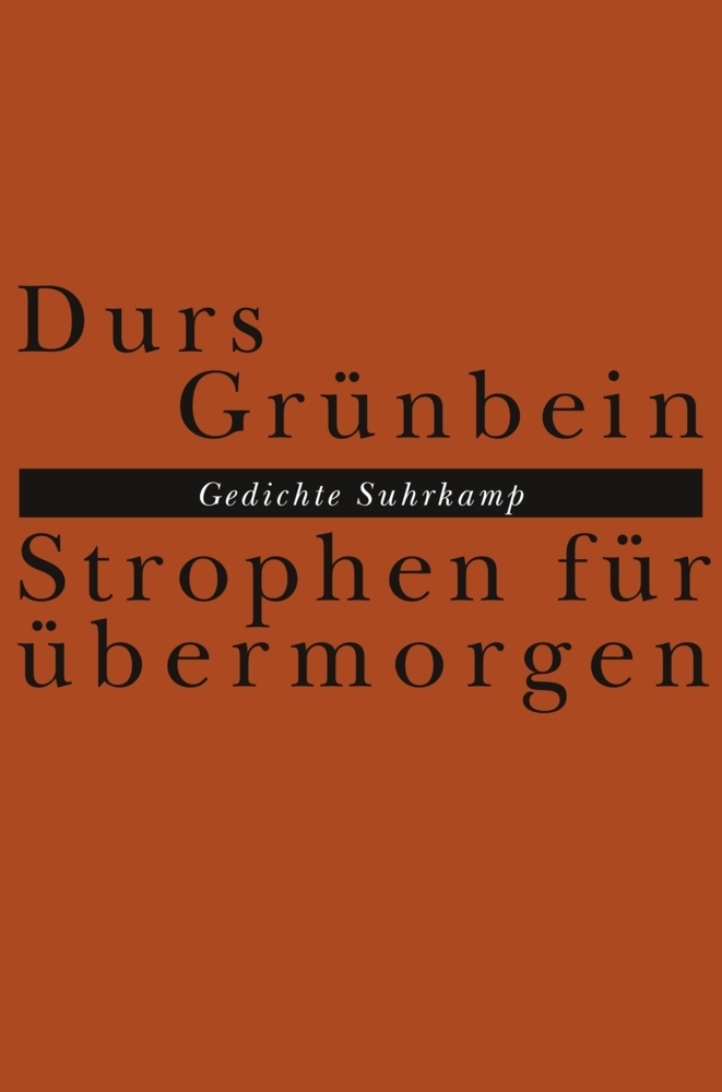 Cover: 9783518419083 | Strophen für übermorgen | Gedichte | Durs Grünbein | Buch | 2007