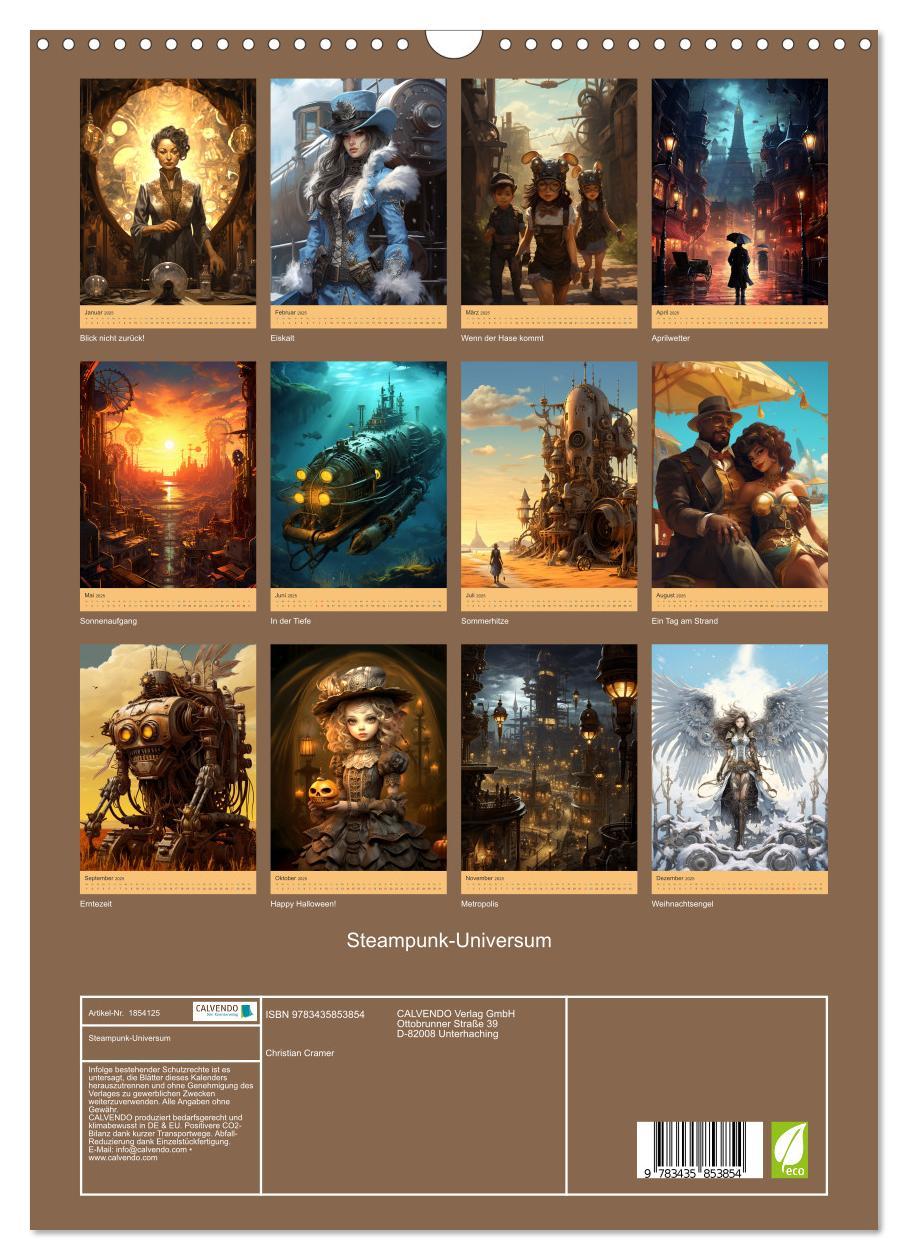 Bild: 9783435853854 | Steampunk-Universum (Wandkalender 2025 DIN A3 hoch), CALVENDO...