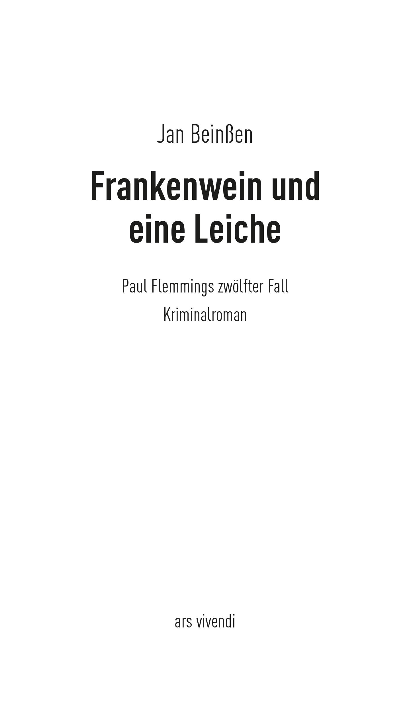 Bild: 9783869138602 | Frankenwein und eine Leiche | Paul Flemmings zwölfter Fall | Beinßen