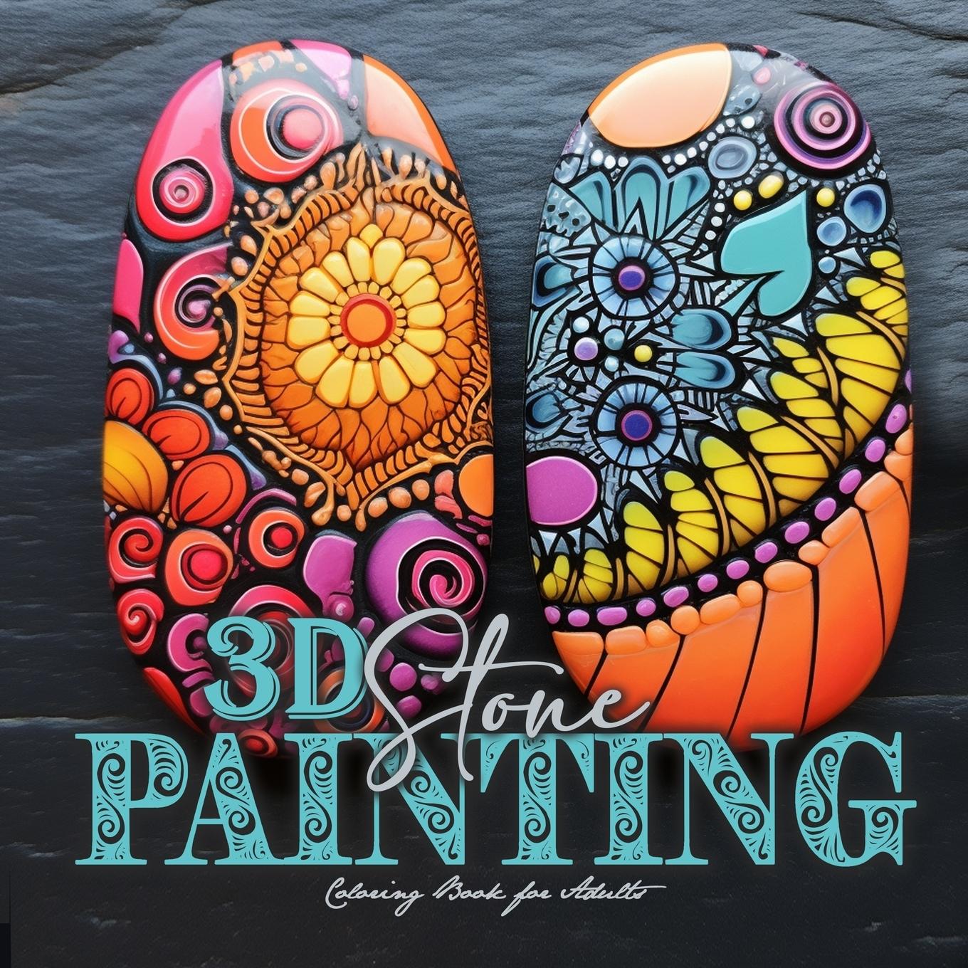 Cover: 9783758437977 | 3D Stone Painting Coloring Book for Adults | Monsoon Publishing | Buch