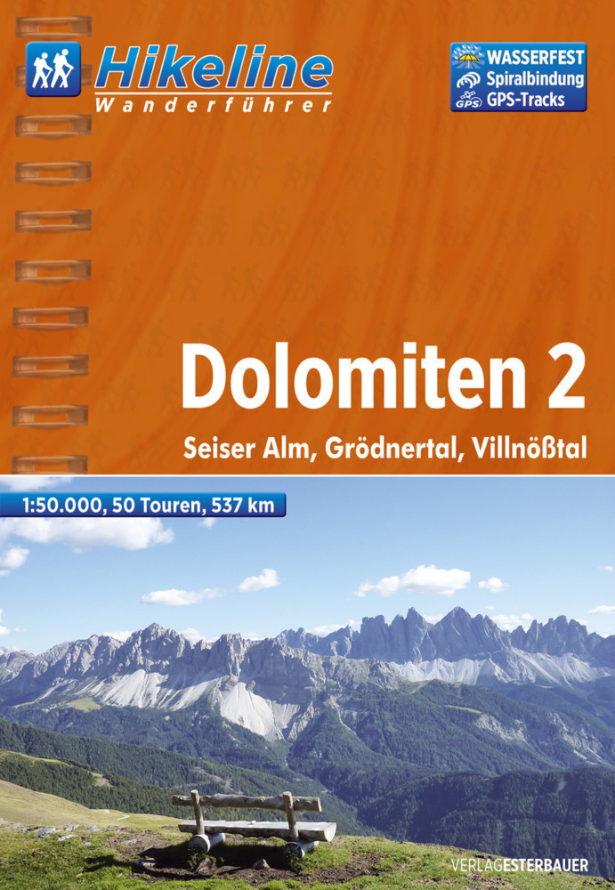 Cover: 9783850005807 | Hikeline Wanderführer Dolomiten. Bd.2 | Esterbauer Verlag | Buch
