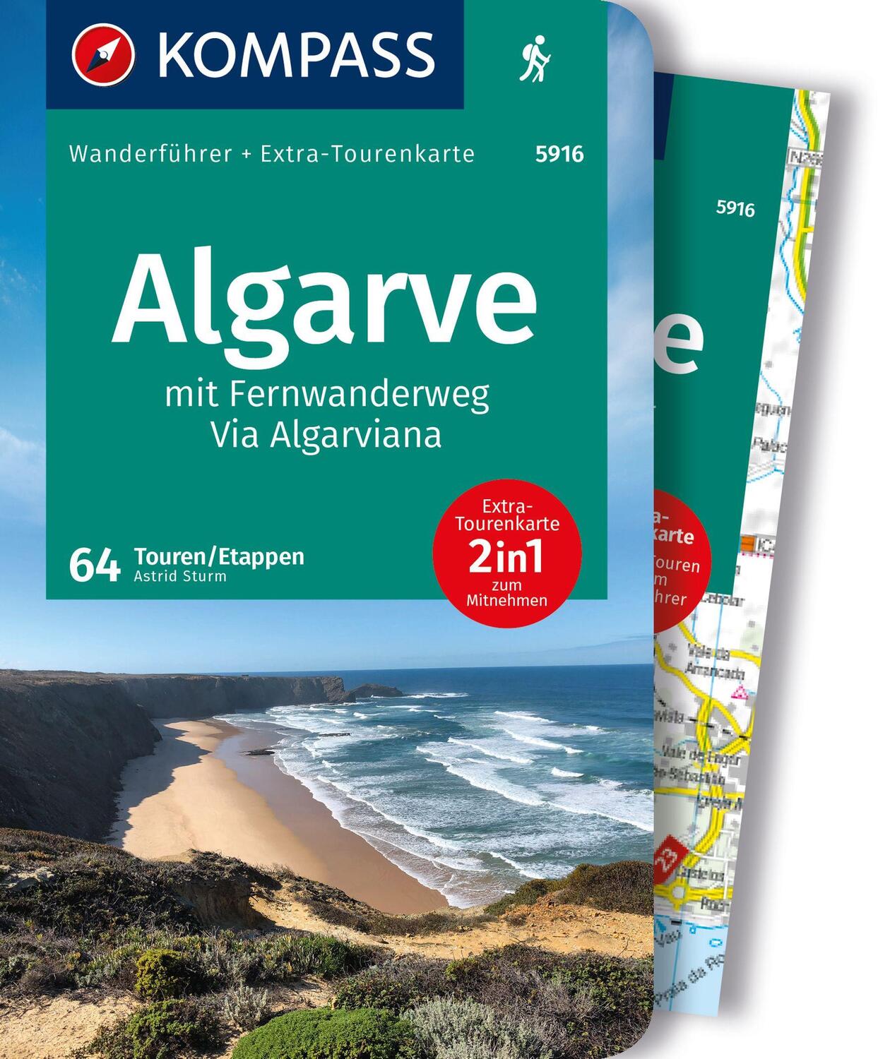 Cover: 9783991217763 | KOMPASS Wanderführer Algarve mit Fernwanderweg Via Algarviana, 64...