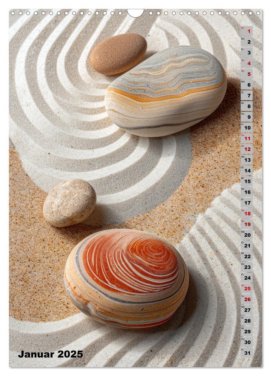 Bild: 9783457131008 | Zen aus Sand (Wandkalender 2025 DIN A3 hoch), CALVENDO Monatskalender