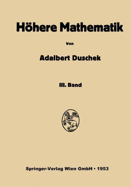 Cover: 9783662374467 | Vorlesungen über höhere Mathematik | Adalbert Duschek | Taschenbuch