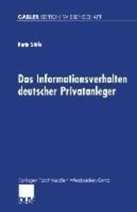 Cover: 9783824470242 | Das Informationsverhalten deutscher Privatanleger | Taschenbuch | XV
