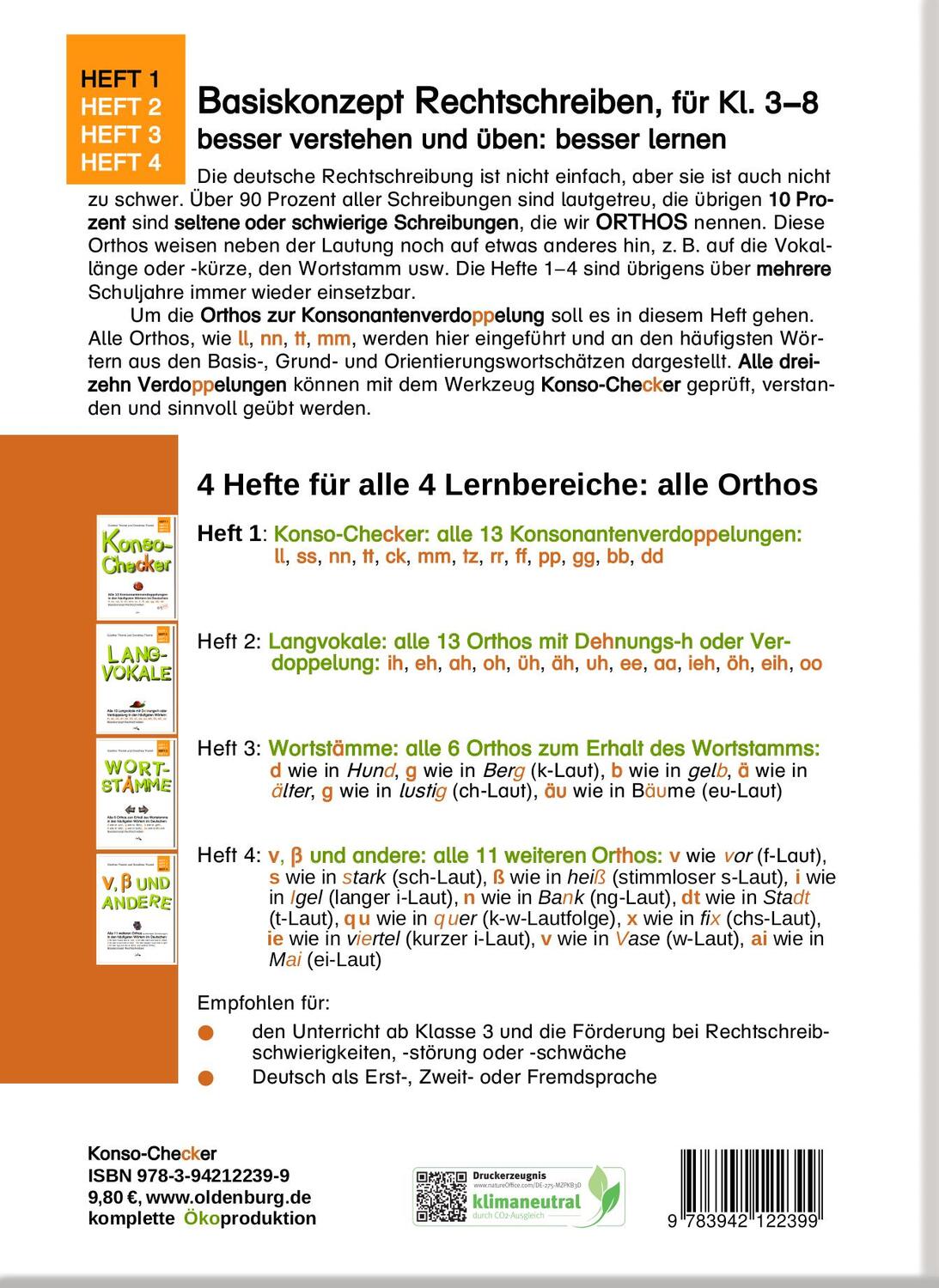Rückseite: 9783942122399 | Konso-Checker | Günther Thomé (u. a.) | Broschüre | Deutsch | 2023