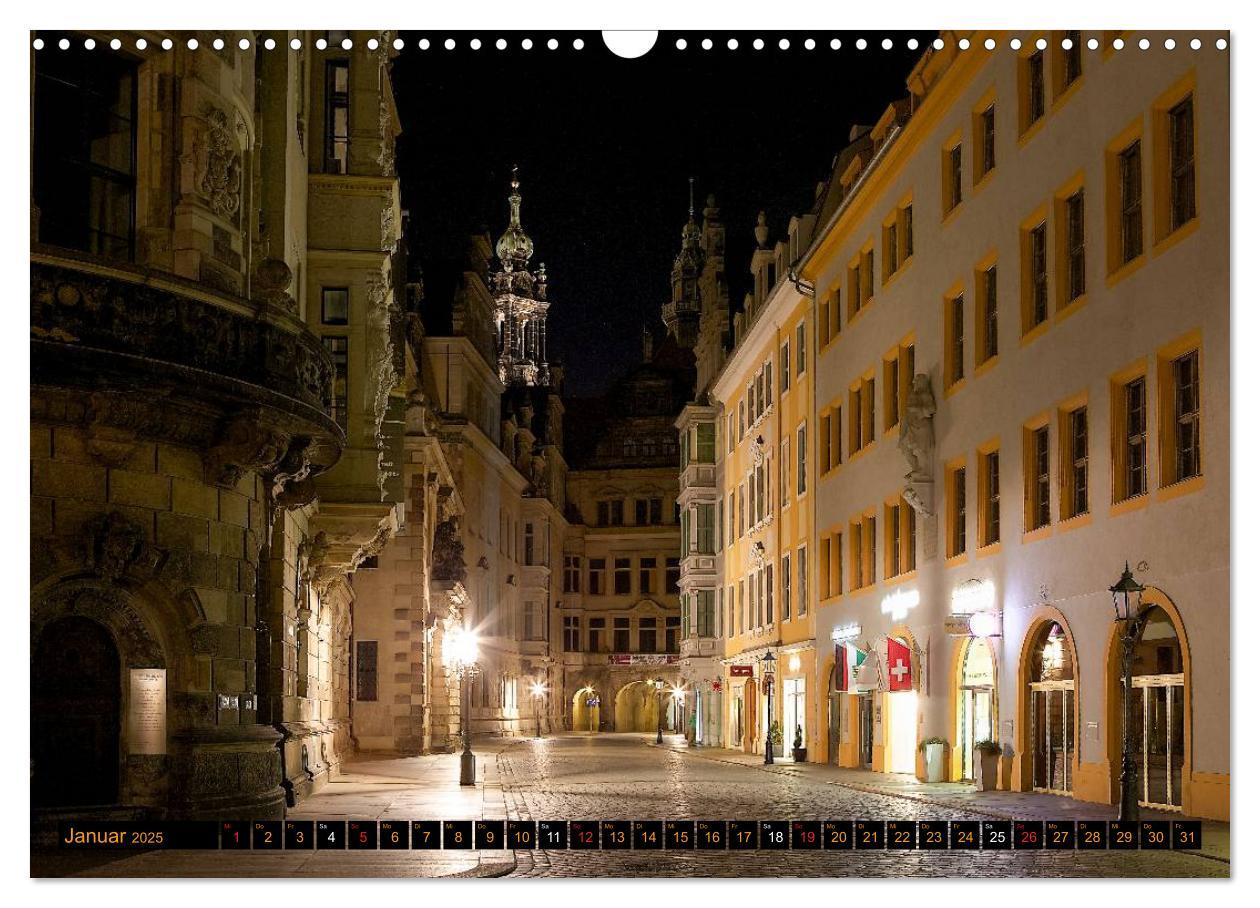 Bild: 9783435704910 | Eine Nacht in Dresden (Wandkalender 2025 DIN A3 quer), CALVENDO...