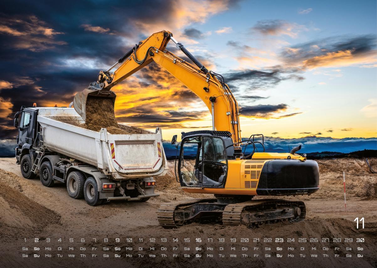 Bild: 9783986733841 | Baumaschinen - gigantische Bauhelfer - 2025 - Kalender DIN A3 | de