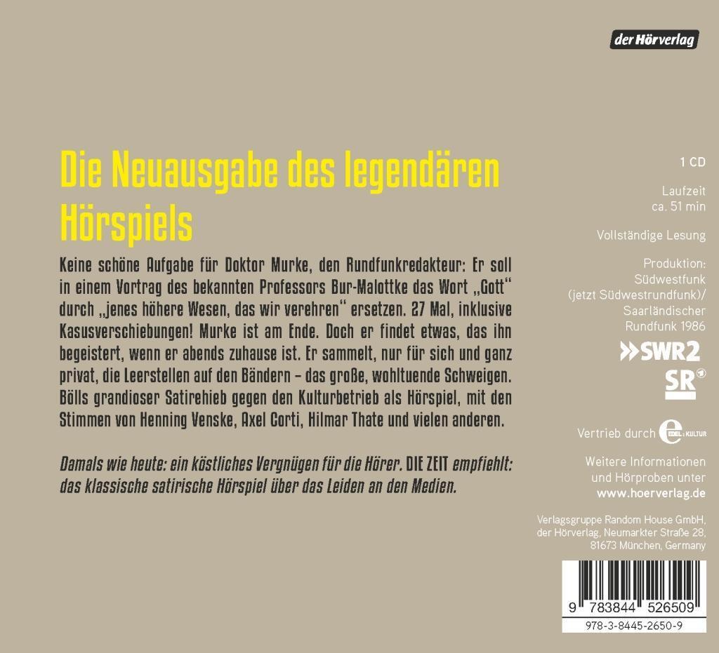 Bild: 9783844526509 | Dr. Murkes gesammeltes Schweigen | Heinrich Böll | Audio-CD | Deutsch