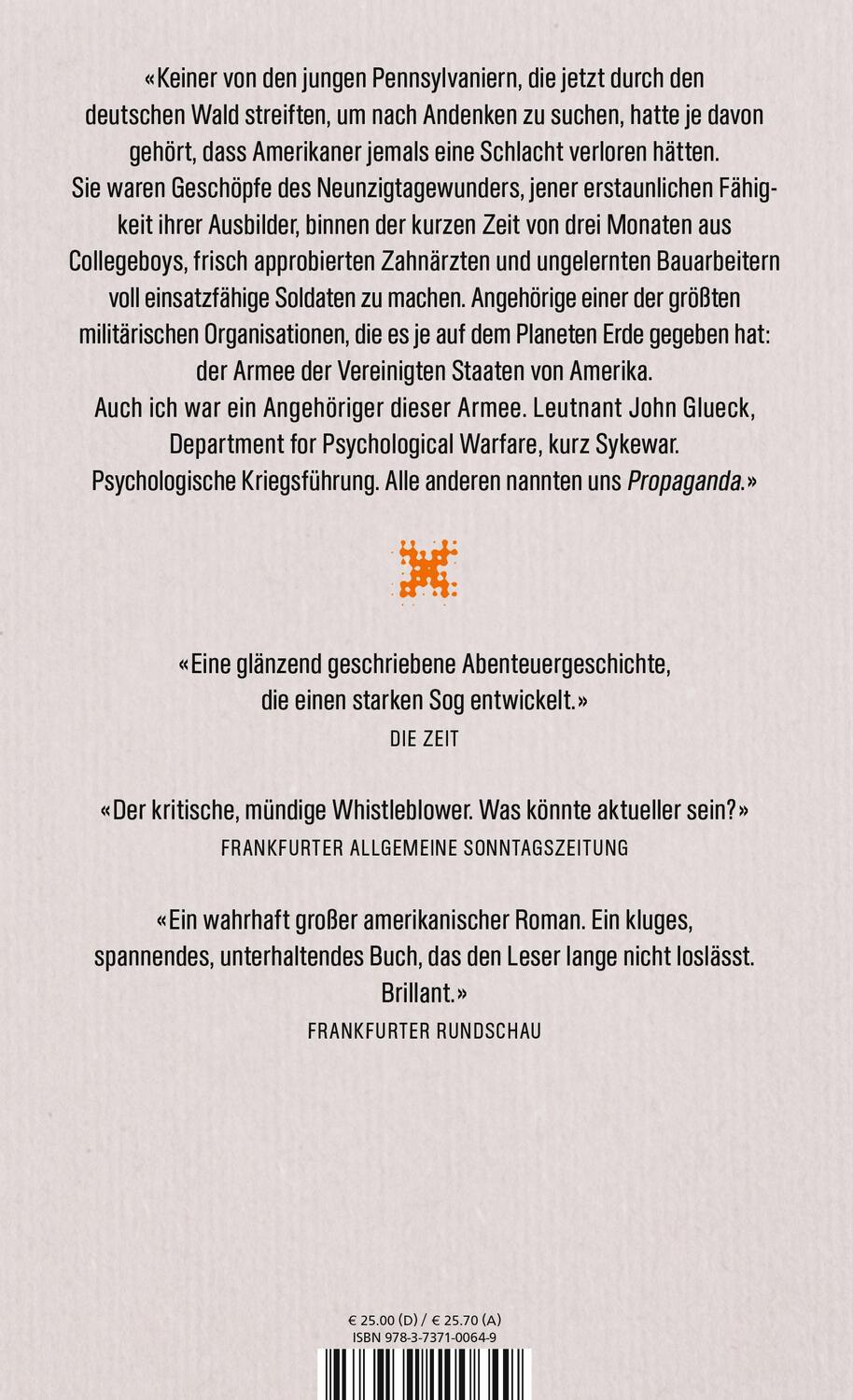 Rückseite: 9783737100649 | Propaganda | Steffen Kopetzky | Buch | Deutsch | 2019 | Rowohlt Berlin