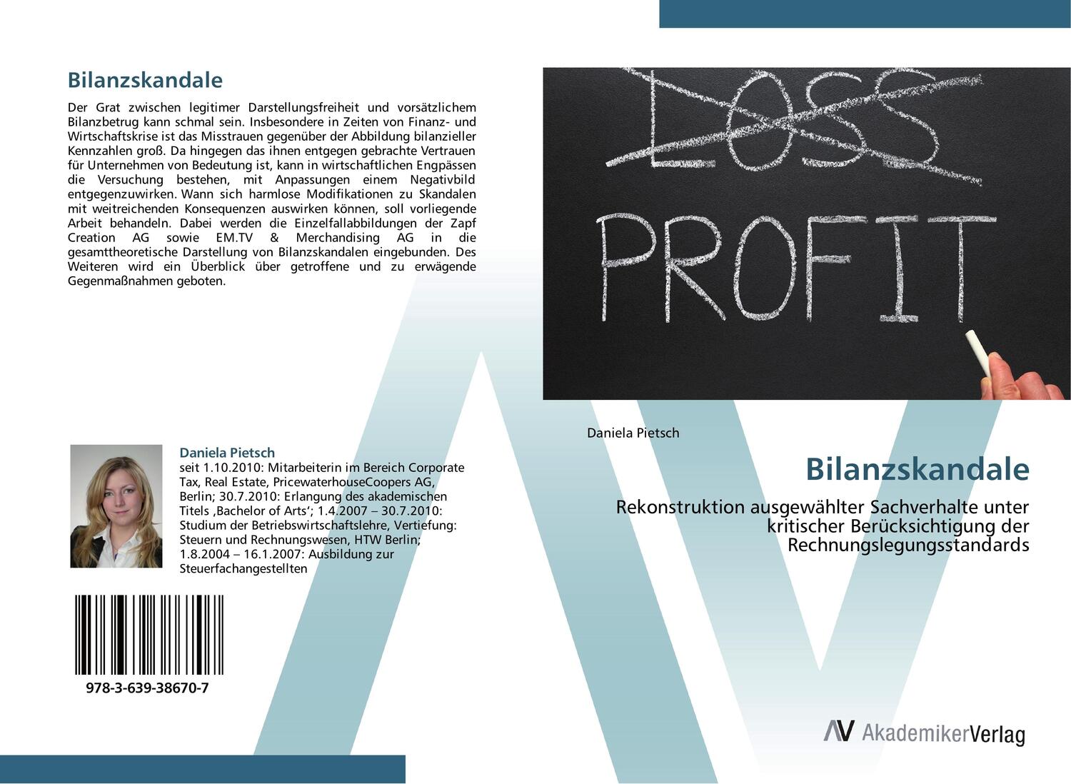 Cover: 9783639386707 | Bilanzskandale | Daniela Pietsch | Taschenbuch | Paperback | Deutsch