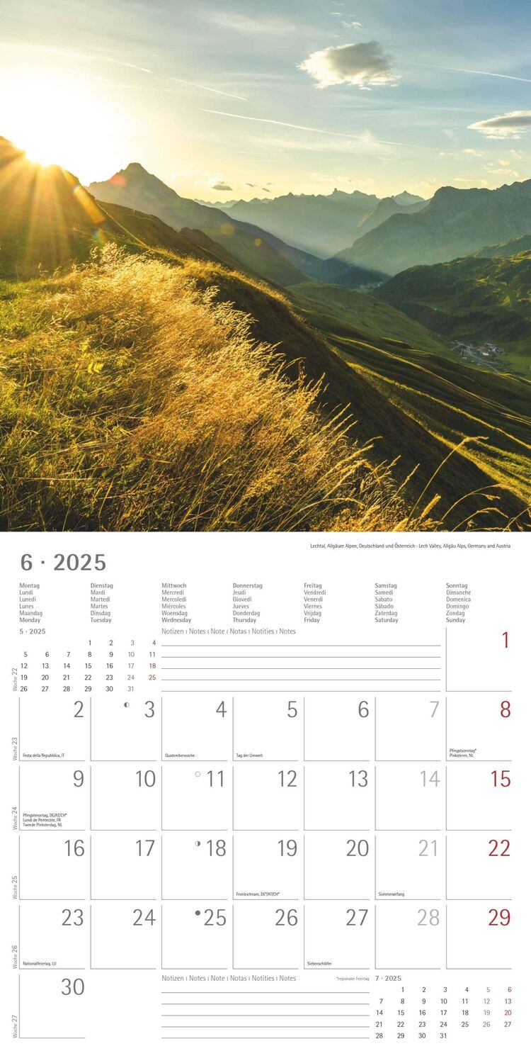 Bild: 4251732340926 | Alpen 2025 - Broschürenkalender 30x30 cm (30x60 geöffnet) -...