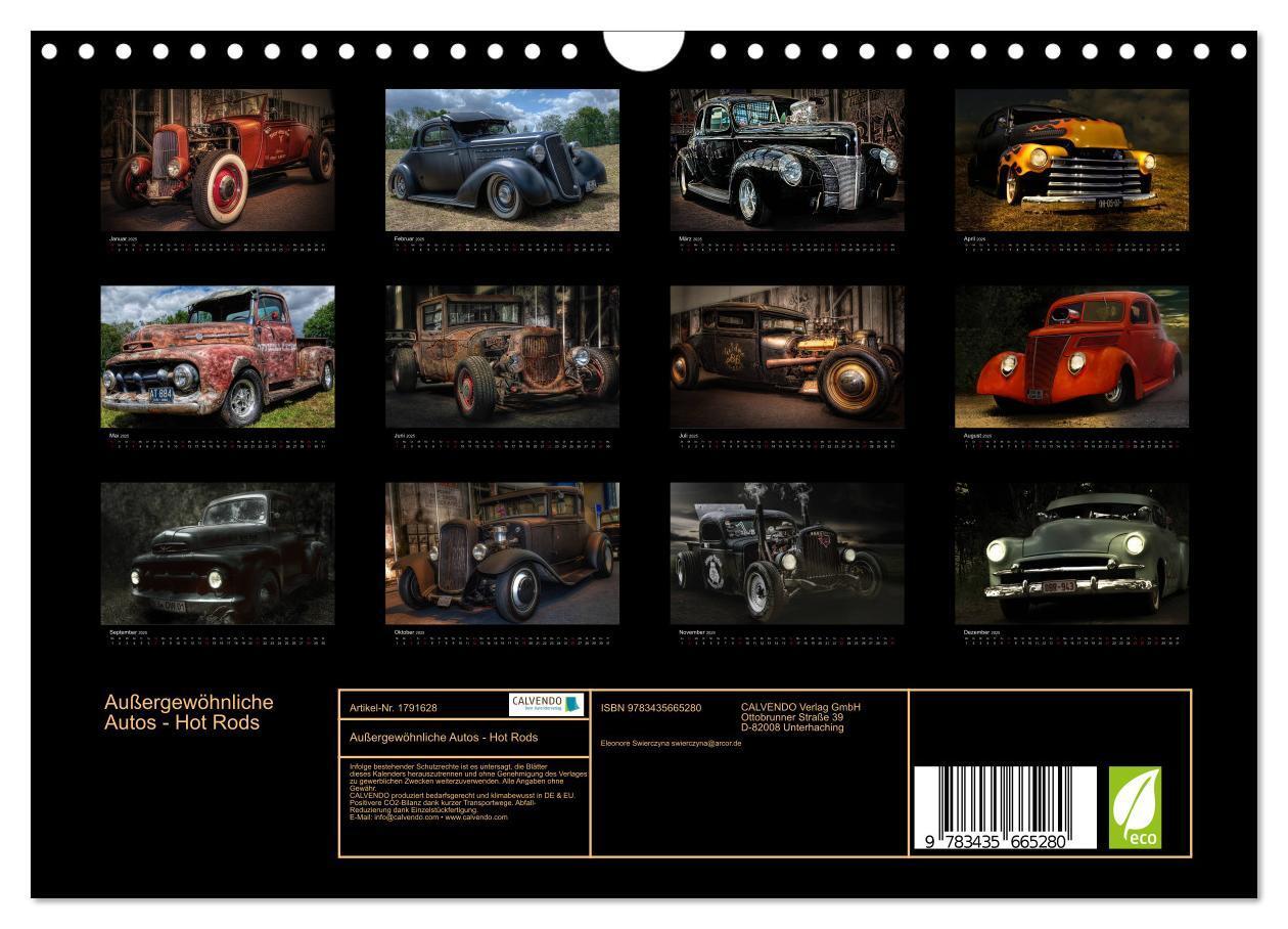 Bild: 9783435665280 | Außergewöhnliche Autos - Hot Rods (Wandkalender 2025 DIN A4 quer),...