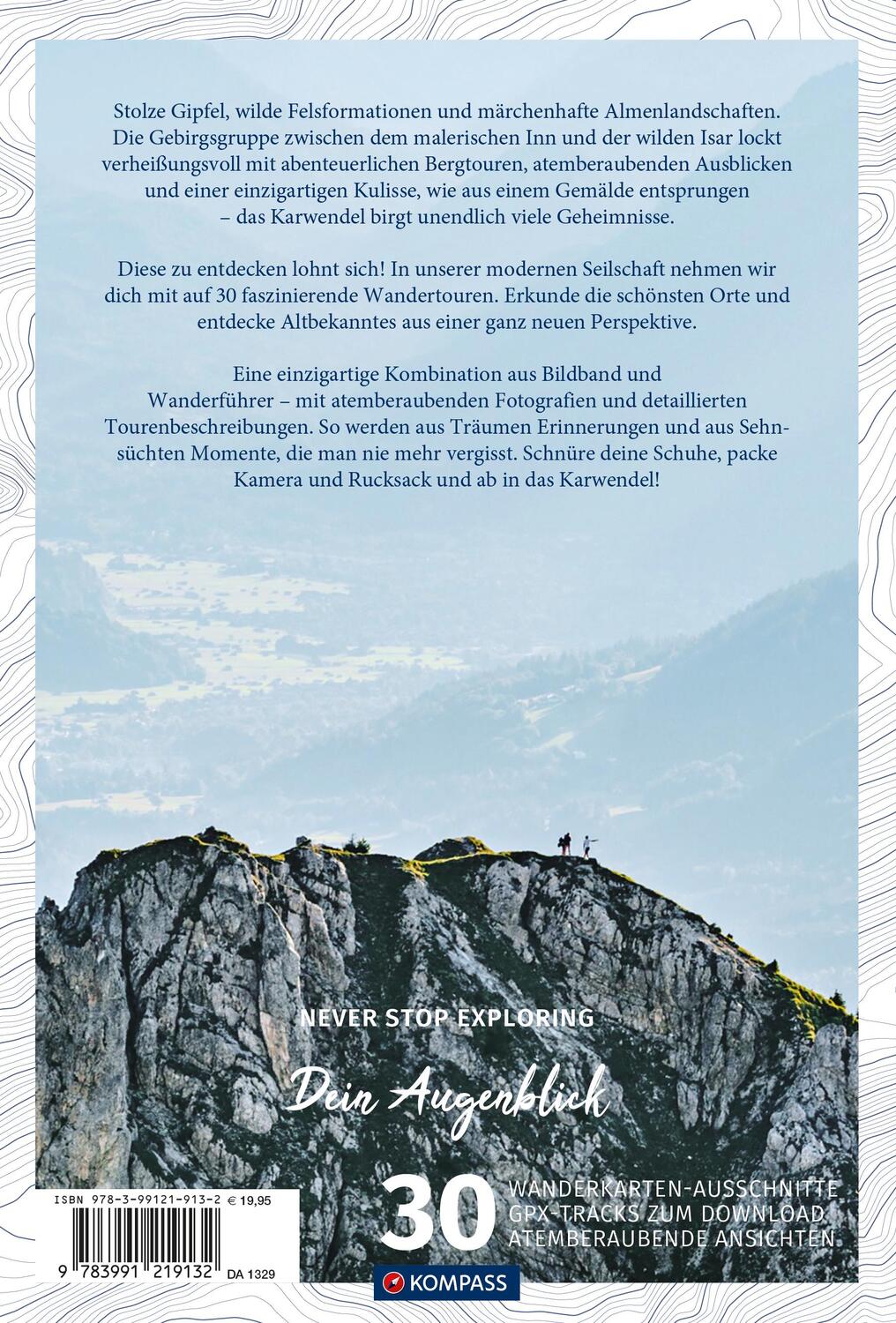 Rückseite: 9783991219132 | KOMPASS Dein Augenblick Karwendel | Wolfgang Heitzmann | Taschenbuch