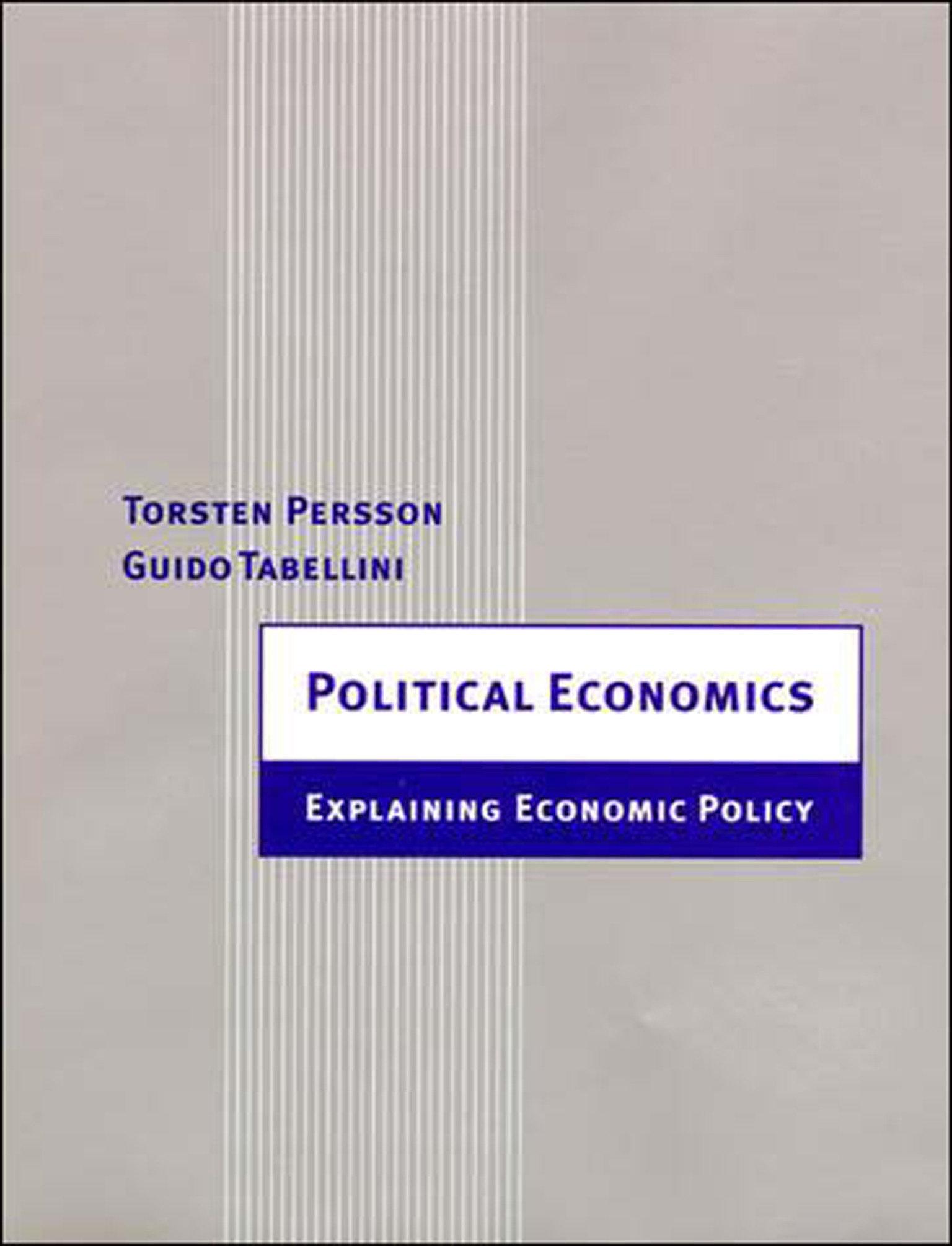 Cover: 9780262661317 | Political Economics | Explaining Economic Policy | Tabellini (u. a.)