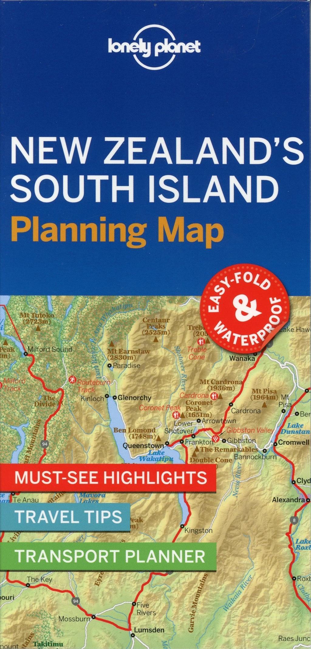 Cover: 9781788685993 | Lonely Planet New Zealand's South Island Planning Map | Lonely Planet