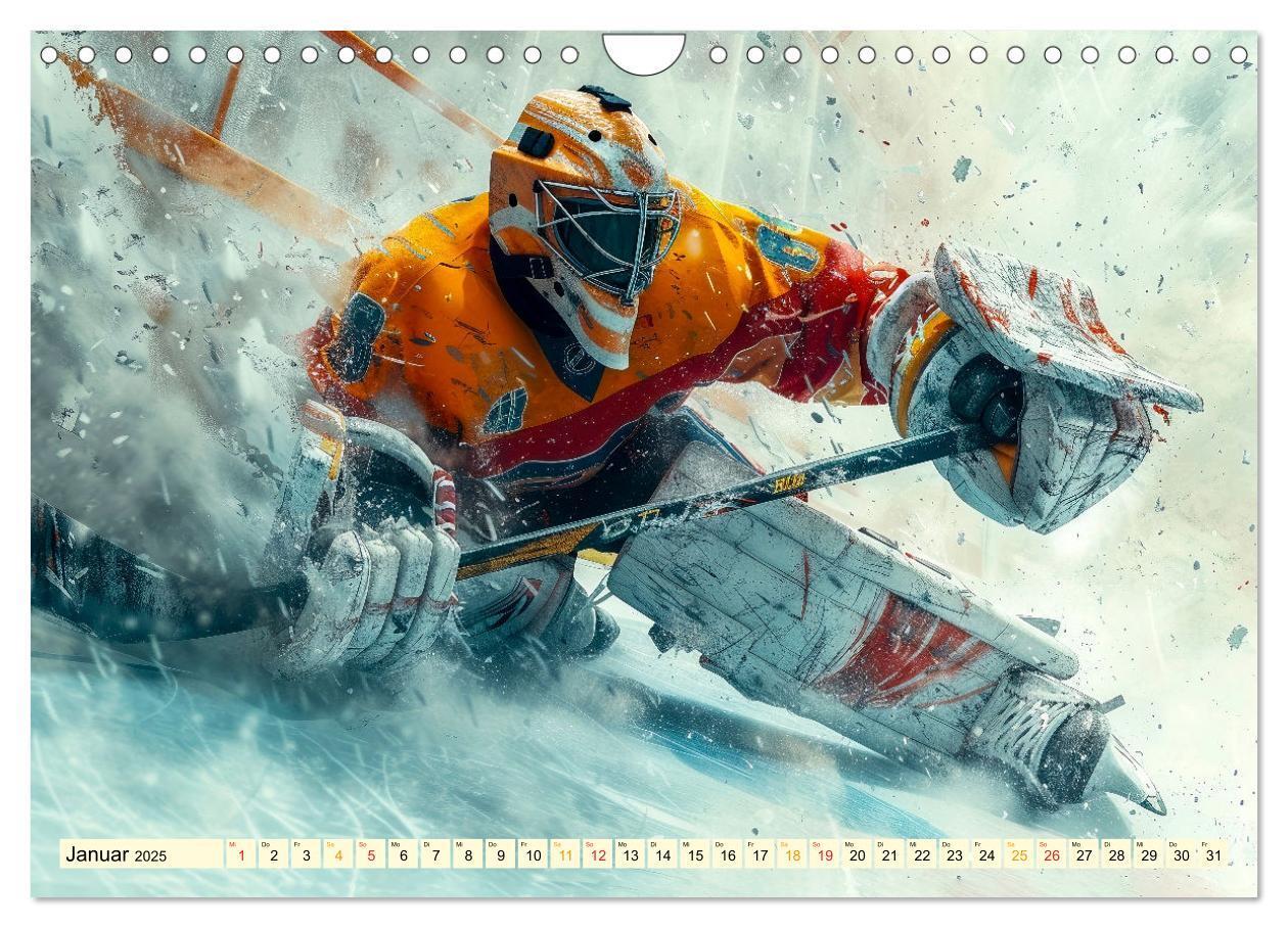 Bild: 9783383776915 | Eishockey - tolle Momente (Wandkalender 2025 DIN A4 quer), CALVENDO...