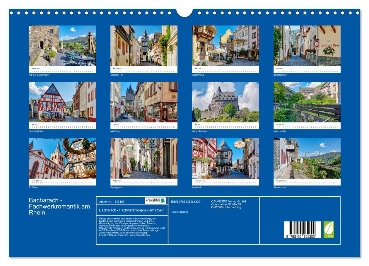 Bild: 9783435161300 | Bacharach - Fachwerkromantik am Rhein (Wandkalender 2025 DIN A3...