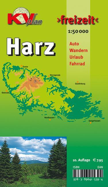 Cover: 9783896415394 | Harz (Gesamtharz-Karte), KVplan,...