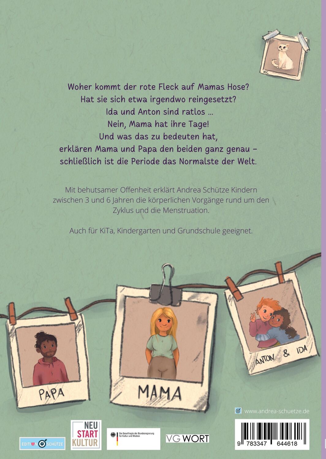 Rückseite: 9783347644618 | Mama hat ihre Tage | Andrea Schütze | Buch | 32 S. | Deutsch | 2022