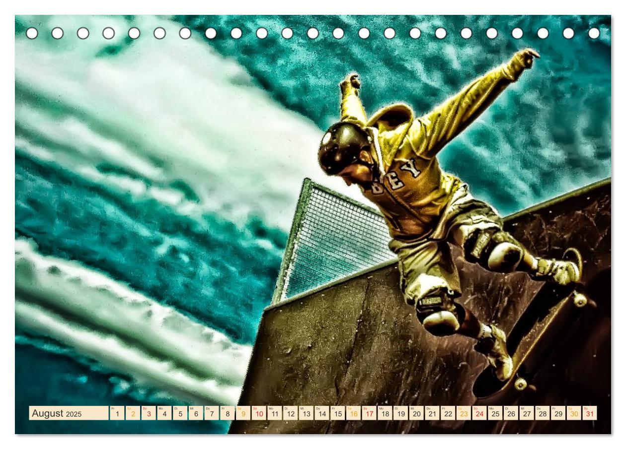 Bild: 9783435460786 | Skateboarding, so cool (Tischkalender 2025 DIN A5 quer), CALVENDO...