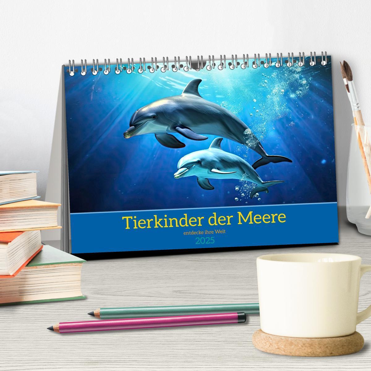 Bild: 9783457187708 | Tierkinder der Meere - entdecke ihre Welt (Tischkalender 2025 DIN...