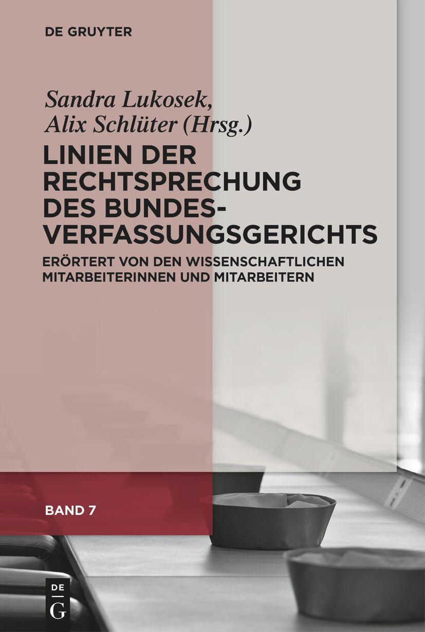 Cover: 9783111009766 | Linien der Rechtsprechung des Bundesverfassungsgerichts | Buch | XIV