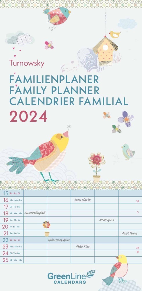 Cover: 4002725981486 | GreenLine Turnowsky 2024 Familienplaner -Wandkalender -...