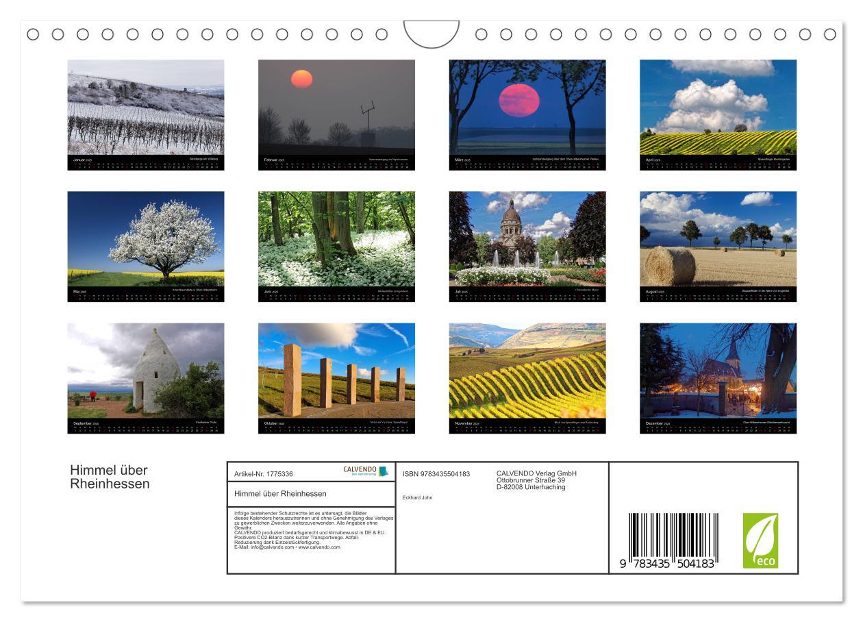 Bild: 9783435504183 | Himmel über Rheinhessen (Wandkalender 2025 DIN A4 quer), CALVENDO...