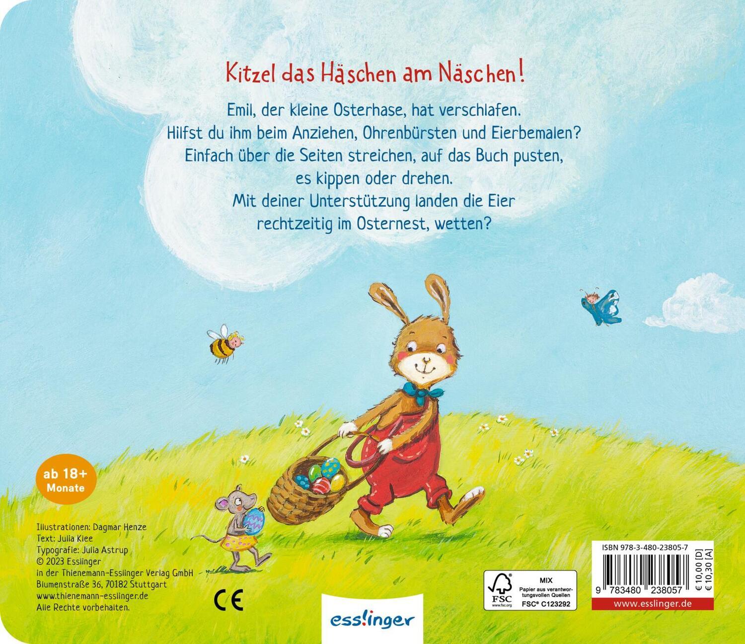 Rückseite: 9783480238057 | Hopp, hopp, kleiner Osterhase! | Julia Klee | Buch | 22 S. | Deutsch