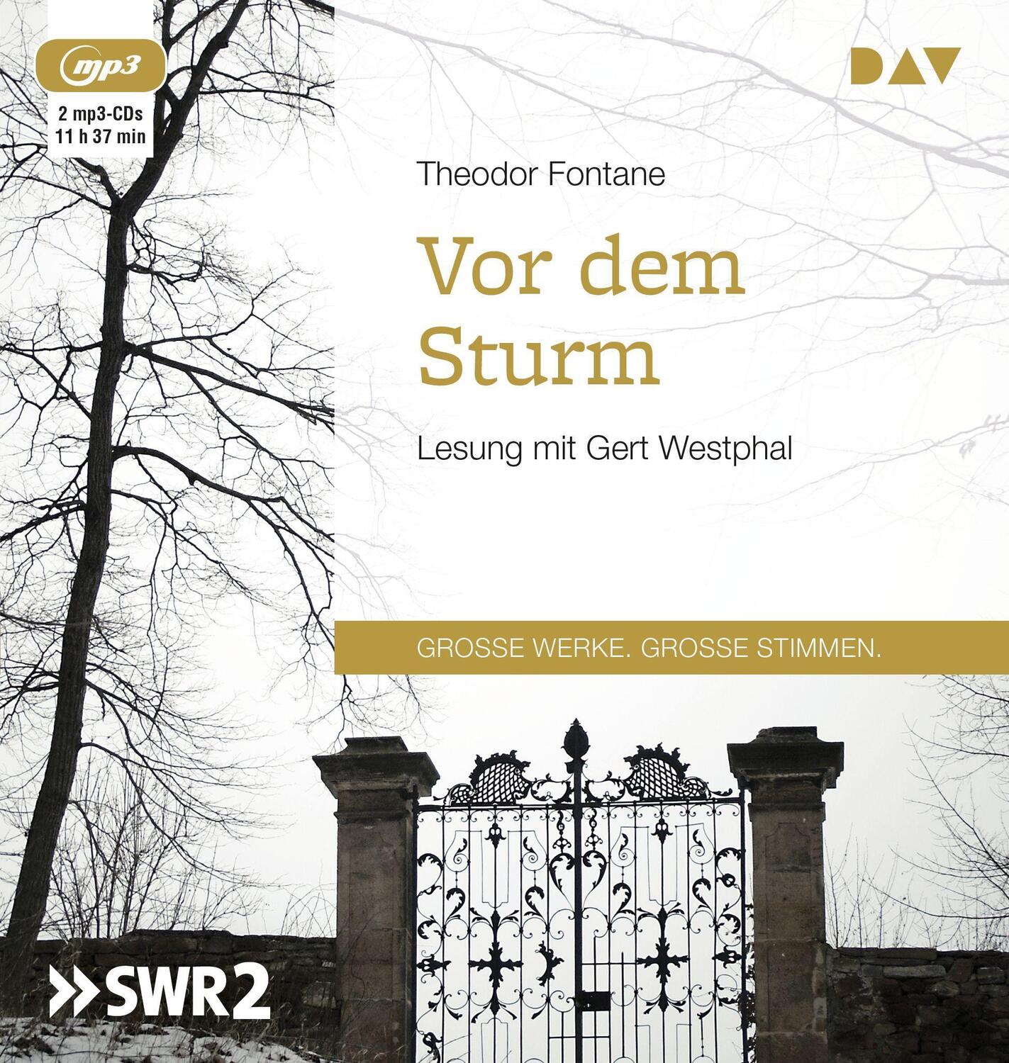 Cover: 9783742404312 | Vor dem Sturm | Ungekürzte Lesung mit Gert Westphal | Theodor Fontane