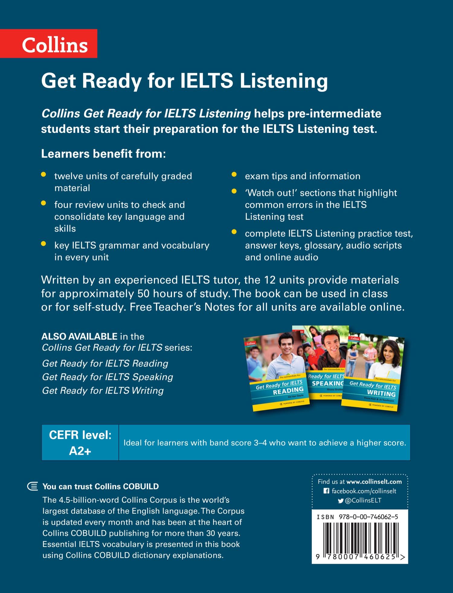 Rückseite: 9780007460625 | Get Ready for Ielts Listening | Jane Short | Taschenbuch | Englisch