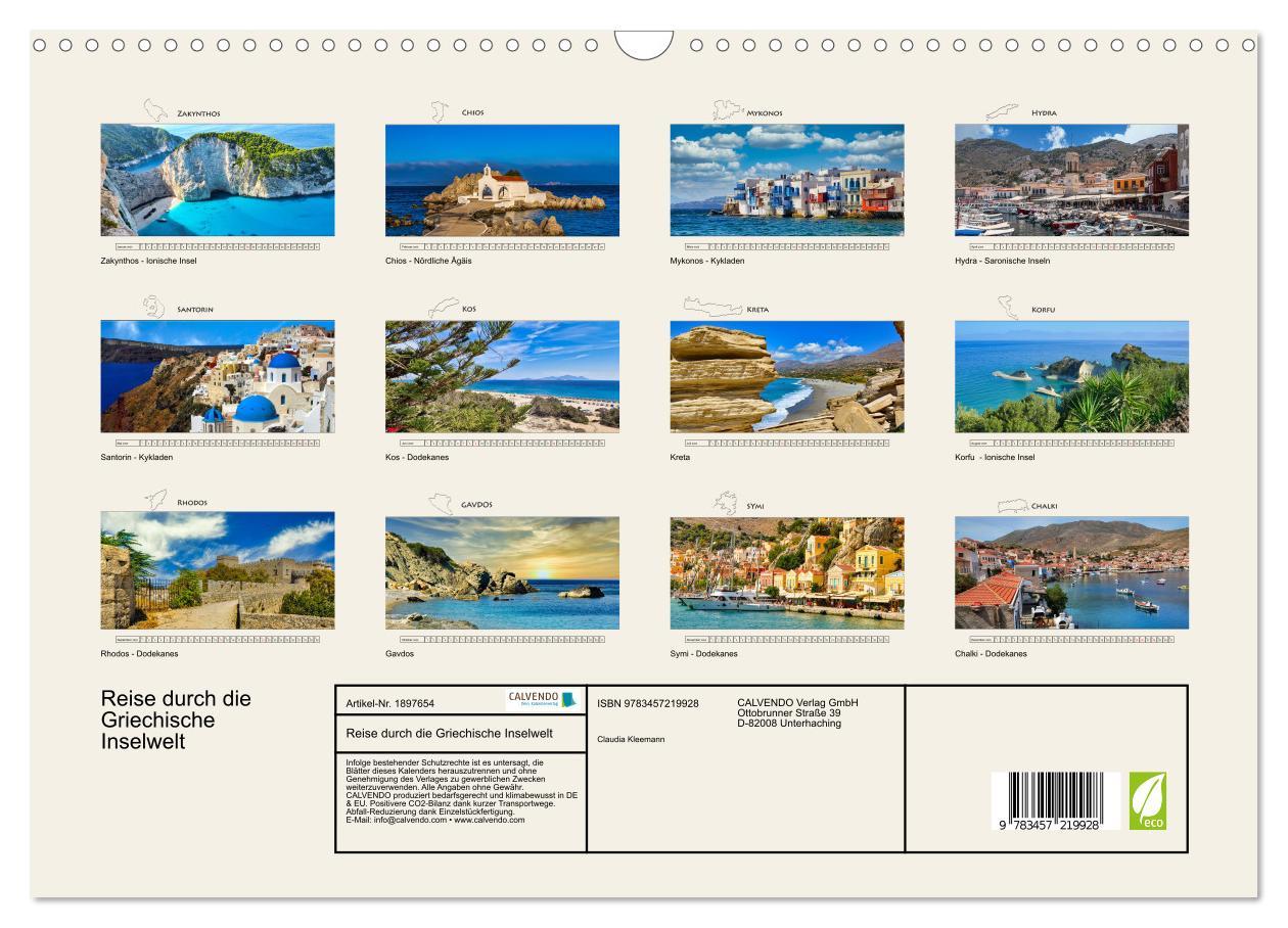 Bild: 9783457219928 | Reise durch die Griechische Inselwelt (Wandkalender 2025 DIN A3...