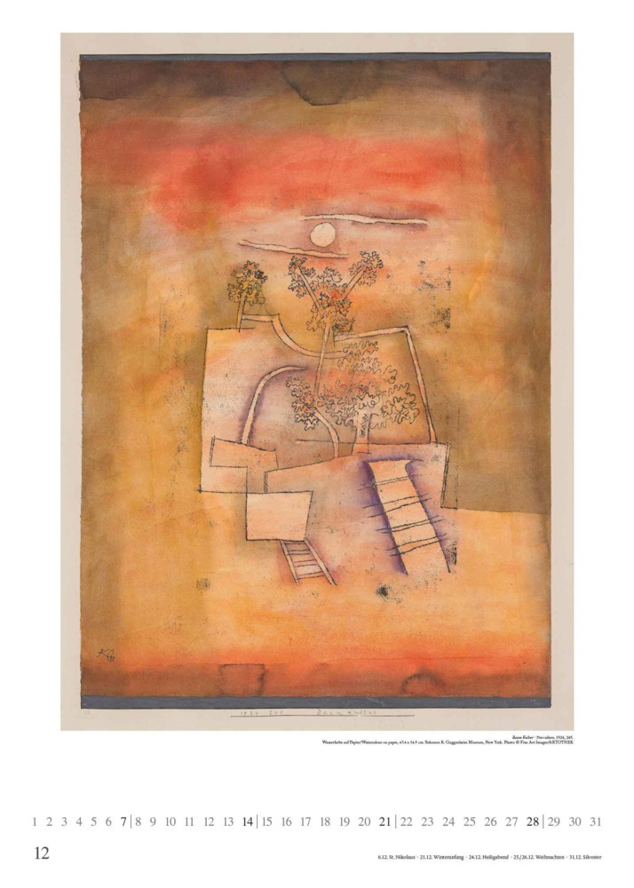 Bild: 4250809653297 | DUMONT - Paul Klee 2025 Kunst-Kalender, 50x70cm, Posterkalender mit...