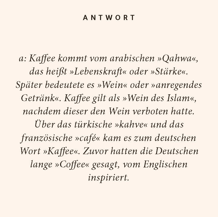 Bild: 9783899784688 | Kaffee-Quiz | 100 Fragen und Antworten | Birte Stährmann (u. a.) | Box