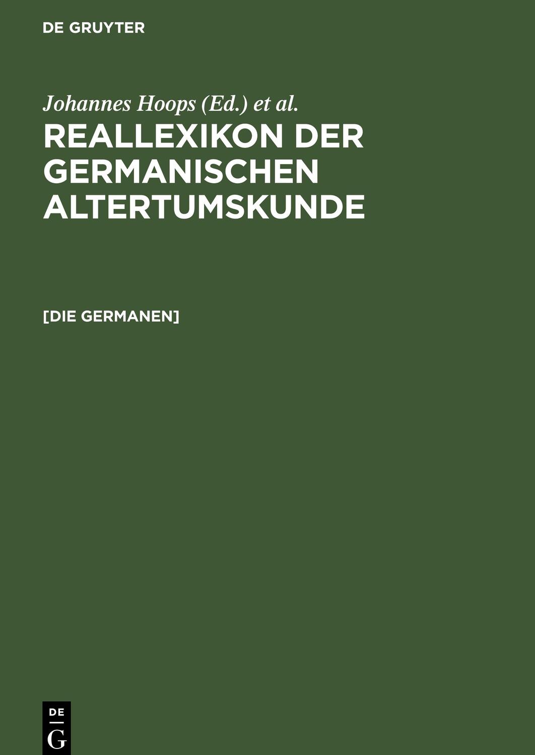 Cover: 9783110163834 | [Die Germanen] | Rosemarie Müller | Buch | HC runder Rücken kaschiert