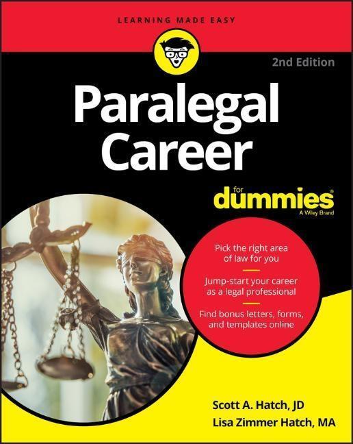 Cover: 9781119564911 | Paralegal Career For Dummies | Scott A. Hatch (u. a.) | Taschenbuch