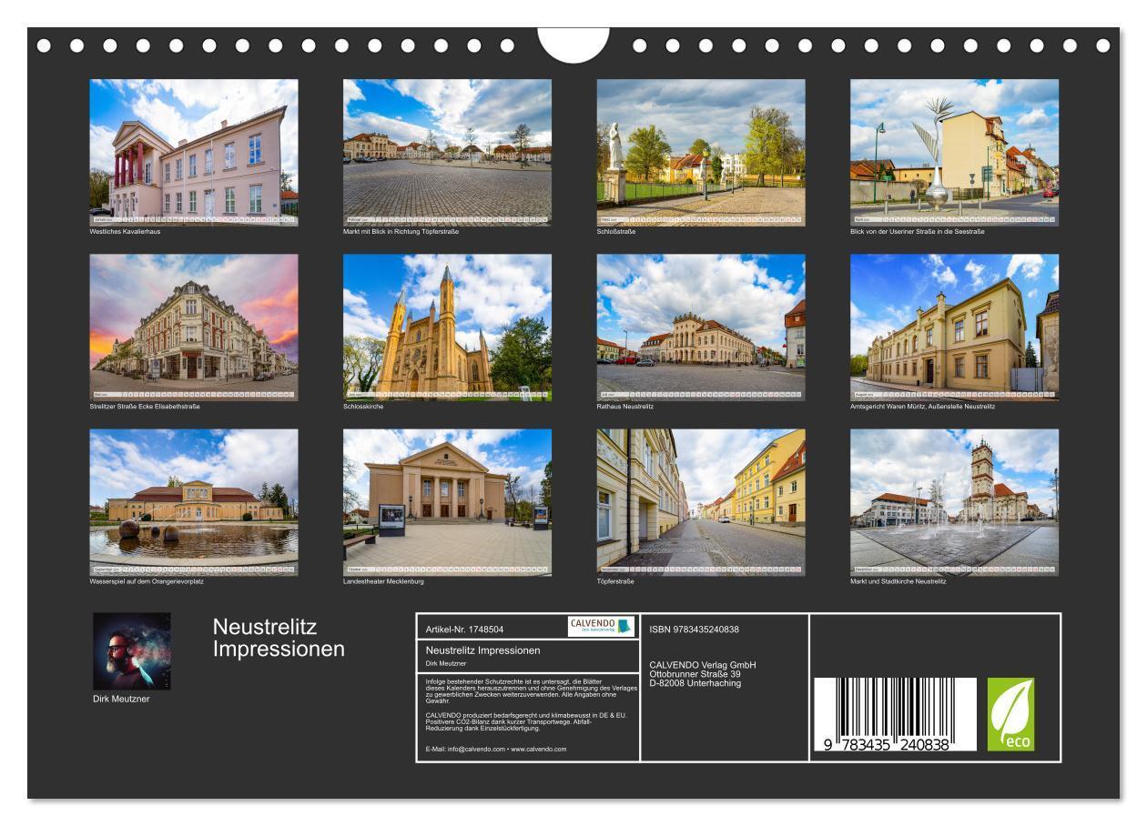 Bild: 9783435240838 | Neustrelitz Impressionen (Wandkalender 2025 DIN A4 quer), CALVENDO...