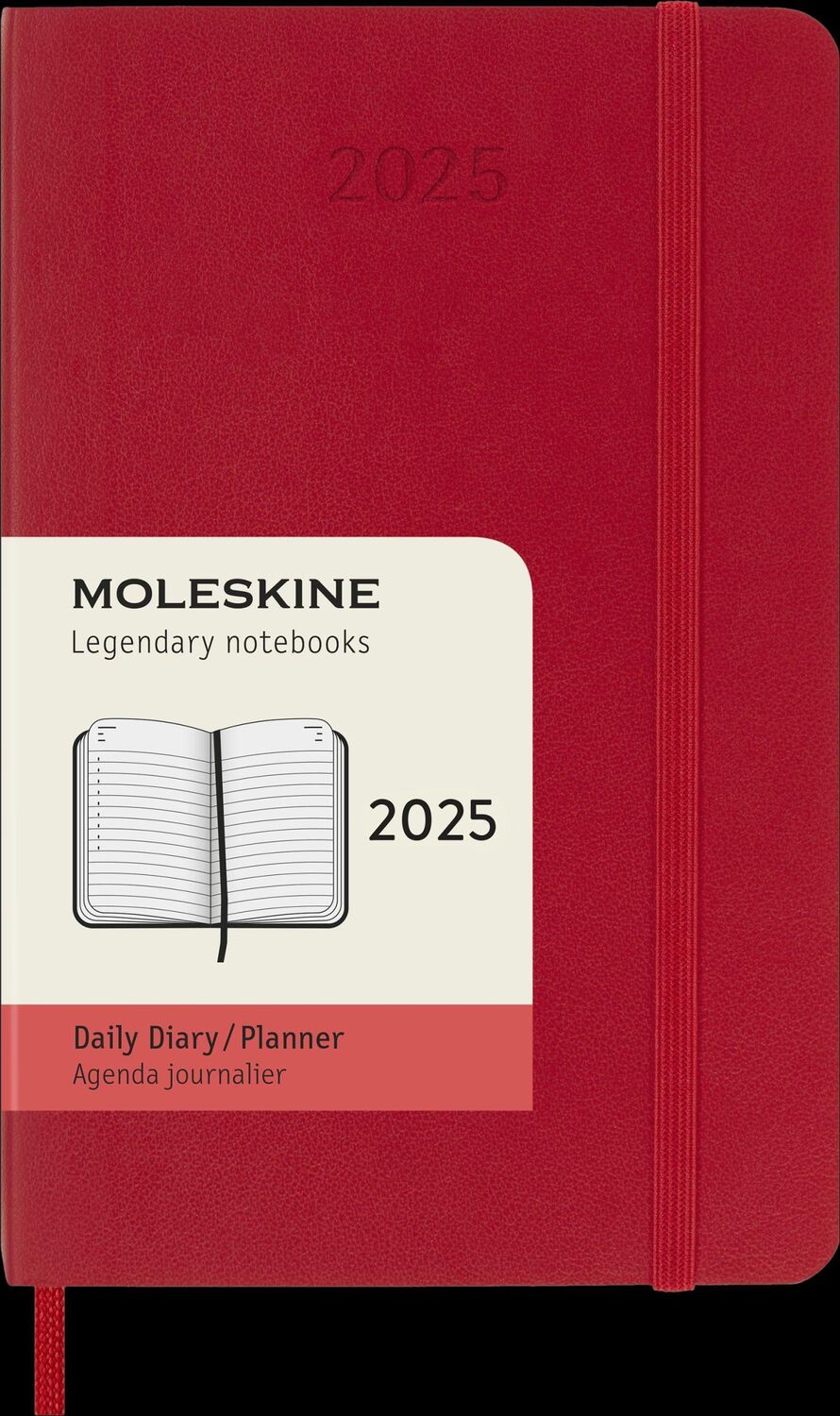 Bild: 8056999270230 | Moleskine 12 Monate Tageskalender 2025, Pocket/A6, 1 Tag = 1 Seite,...