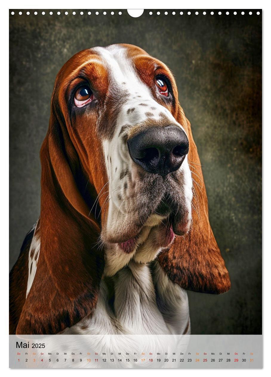 Bild: 9783383779886 | Basset Hound - freundlich und anhänglich (Wandkalender 2025 DIN A3...