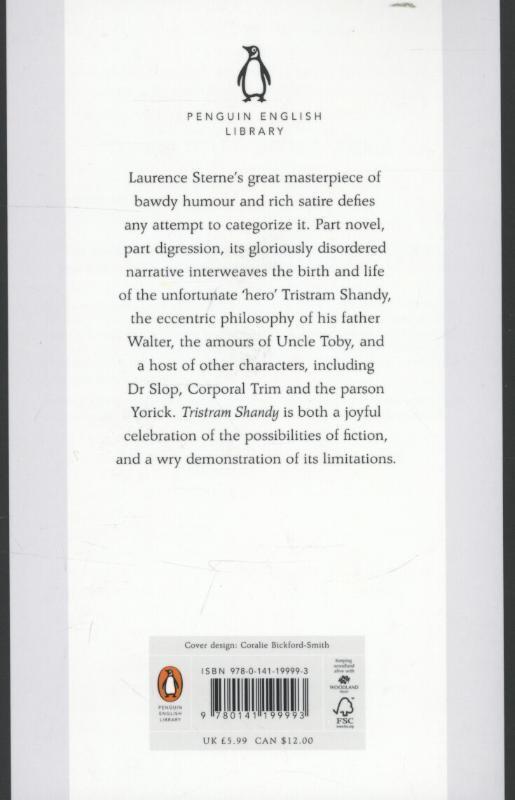 Rückseite: 9780141199993 | Tristram Shandy | Laurence Sterne | Taschenbuch | B-format paperback