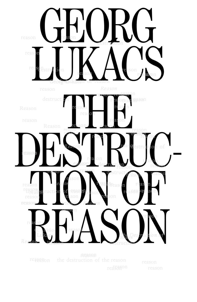 Cover: 9781839761843 | The Destruction of Reason | Georg Lukacs | Taschenbuch | Englisch